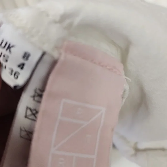 (0434) Cream Wide-Leg Pants with Blue Stripe On Side Panel - Picture 10 of 11